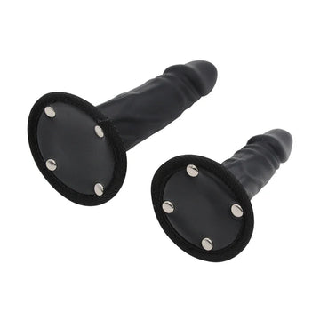 Surf - 2 sizes strap - on black dildo harness set