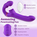 Paradise - 10 Modes of Tapping & Vibrating Stimulation. Strapless Design. Double - ended Remote Control Dildo