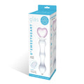 Pink heart glass dildo anal dildo