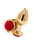 Golden Red Rose Butt Plug