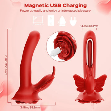 Fluttering wings Rose rabbit vibrator