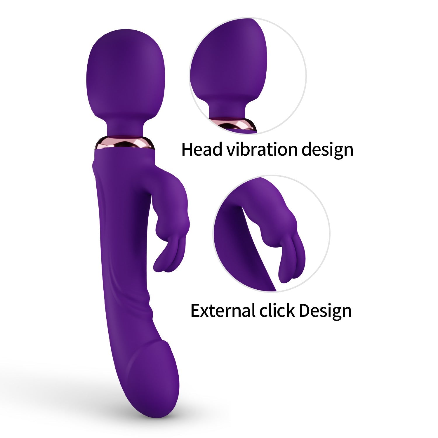 Grand pleasure Dual - Ended Rabbit Vibrator & Wand Massager