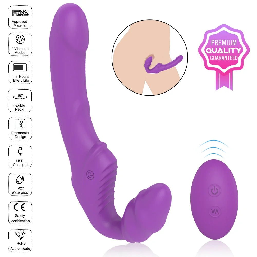 Strapless Strap - On G - Spot Dildo Vibrator for Lesbian