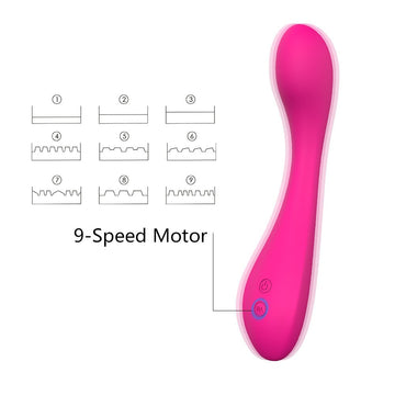 8.74inch Rabbit Vibrator 9 Speeds Rechargeable Waterproof Sex Toy for Women