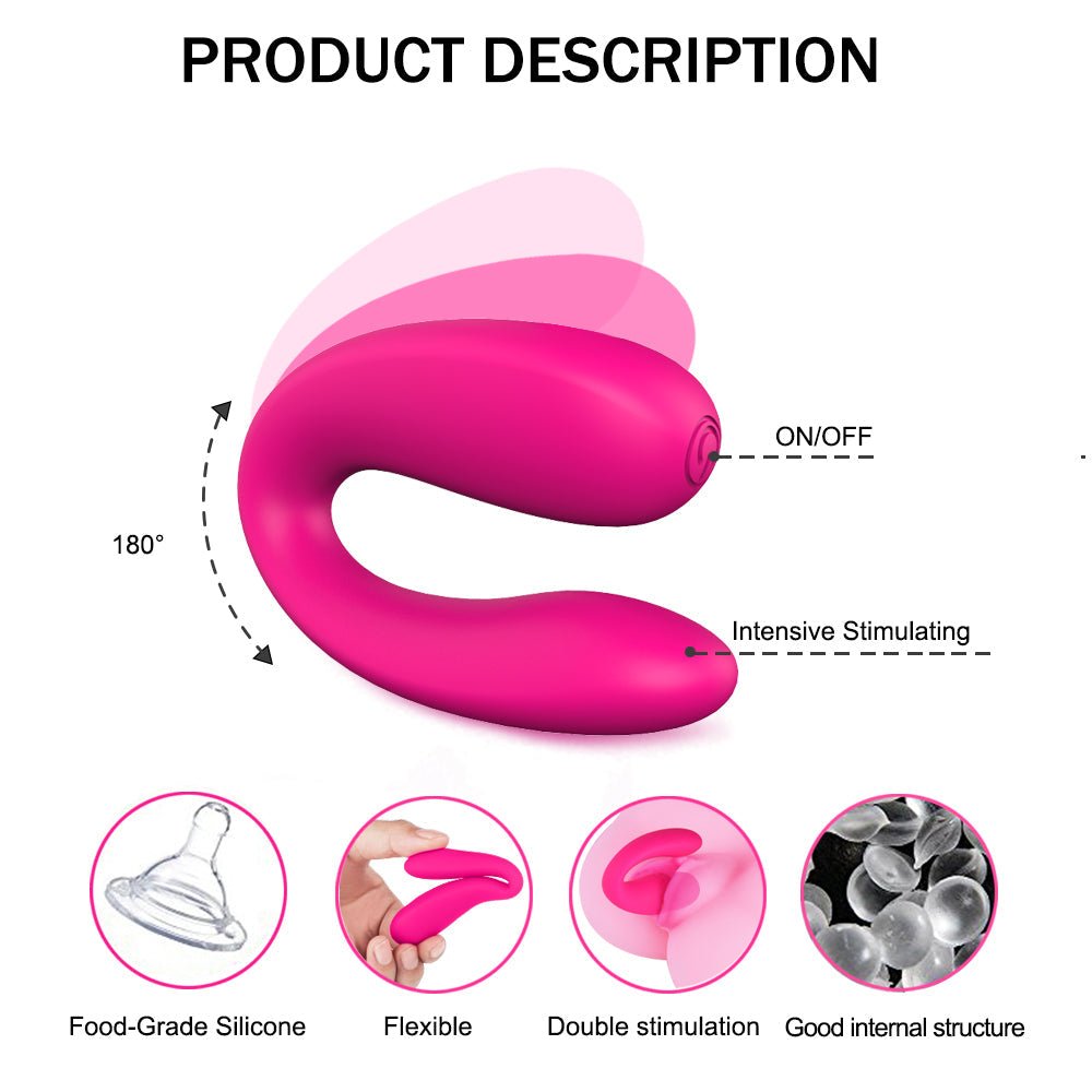 U Shape Bullet Vibrator for Couples Sex Clitoral Stimulation