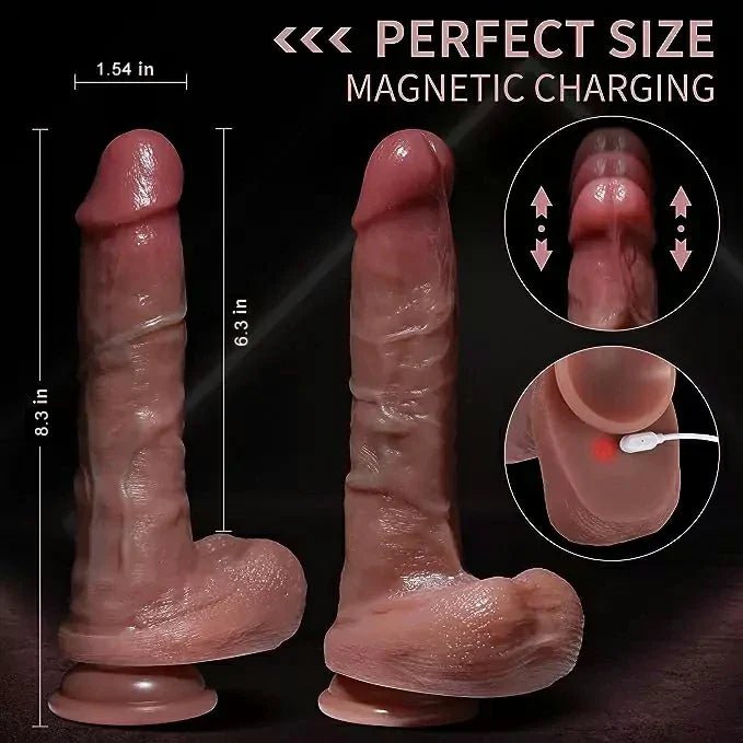 5 thursting modes & 10 vibration modes 3 in 1 realistic dildo