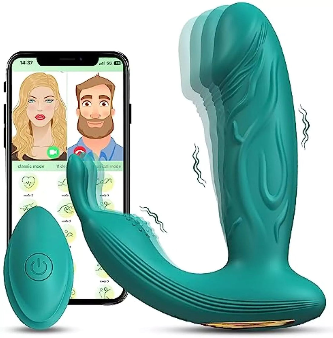 APP Control Vibrating Wiggling Butterfly Wearable G - Spot Dildo